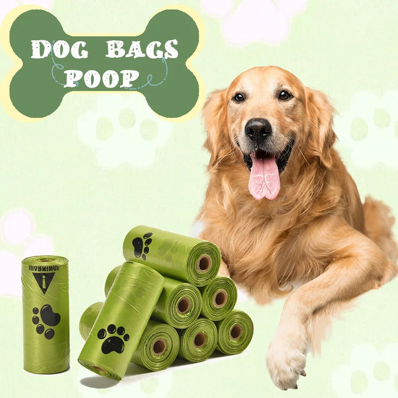 Premium Extra Thick Leak Proof Paw Print Dog Poop Bags