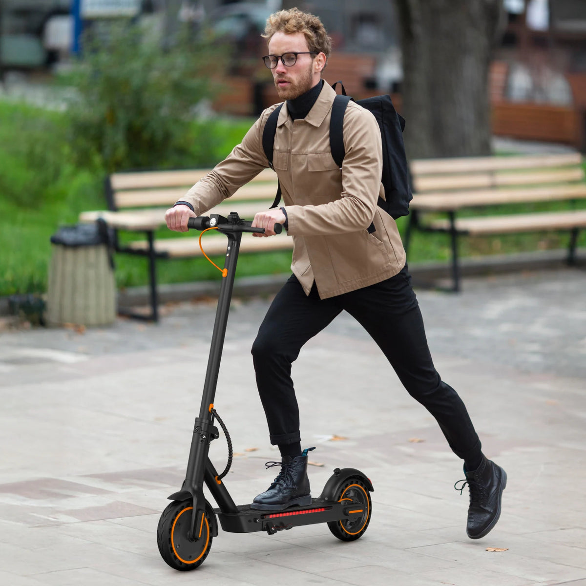 Osboo Folding Electric Scooter With 550W Motor And Dual Brakes