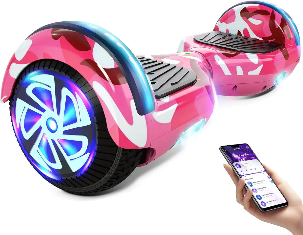 Dual Motor Electric Scooter With Bluetooth And Colorful LED Lights