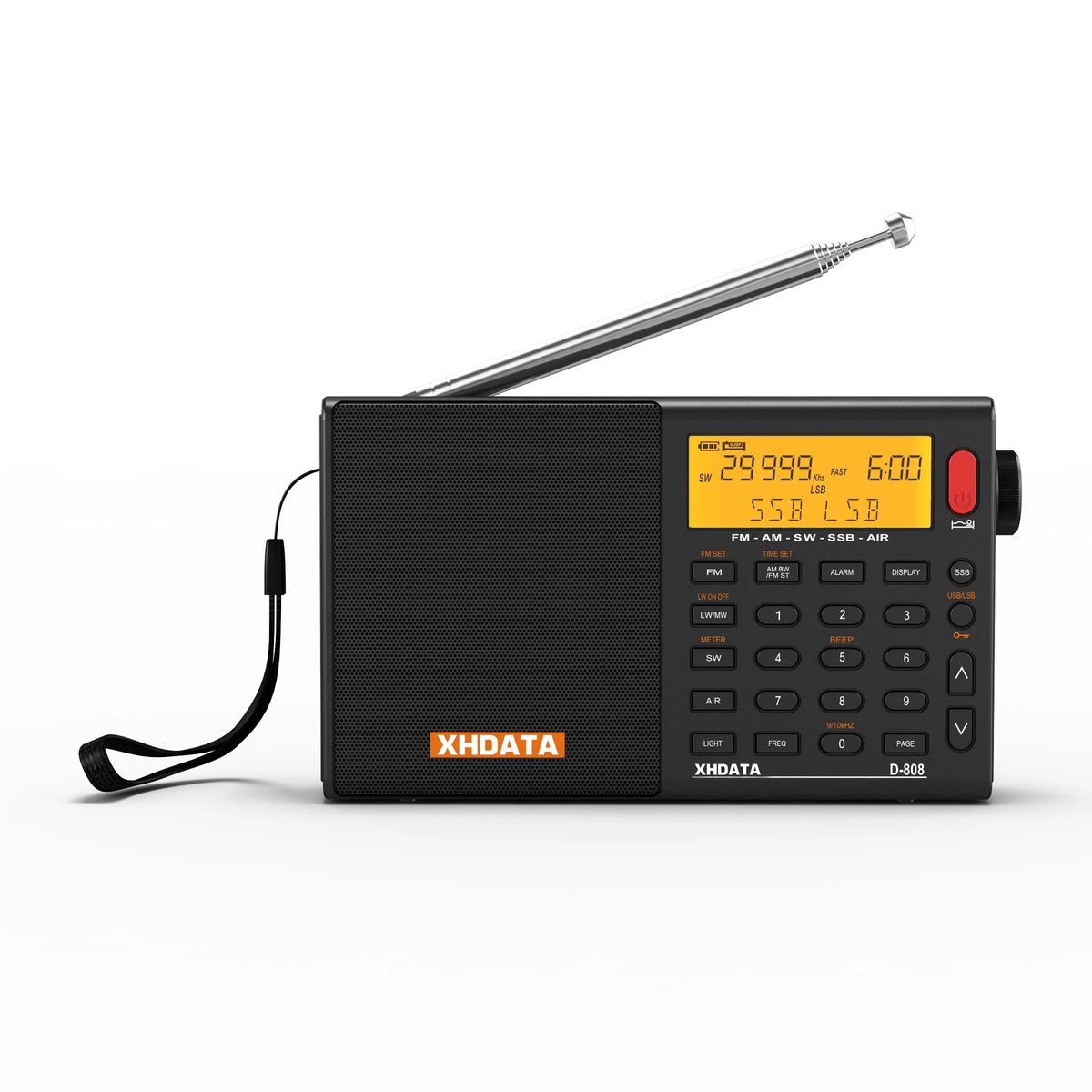 XHDATA D808 Portable Multiband AM FM MW Shortwave Radio Receiver