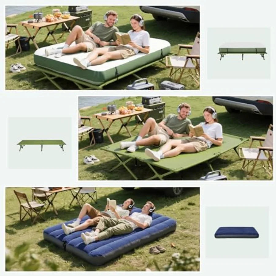 Premium Two Person Foldable Camping Cot Tent With Air Mattress