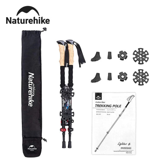 Naturehike Ultralight Carbon Fiber Trekking Poles For Lightweight Outdoor Gear