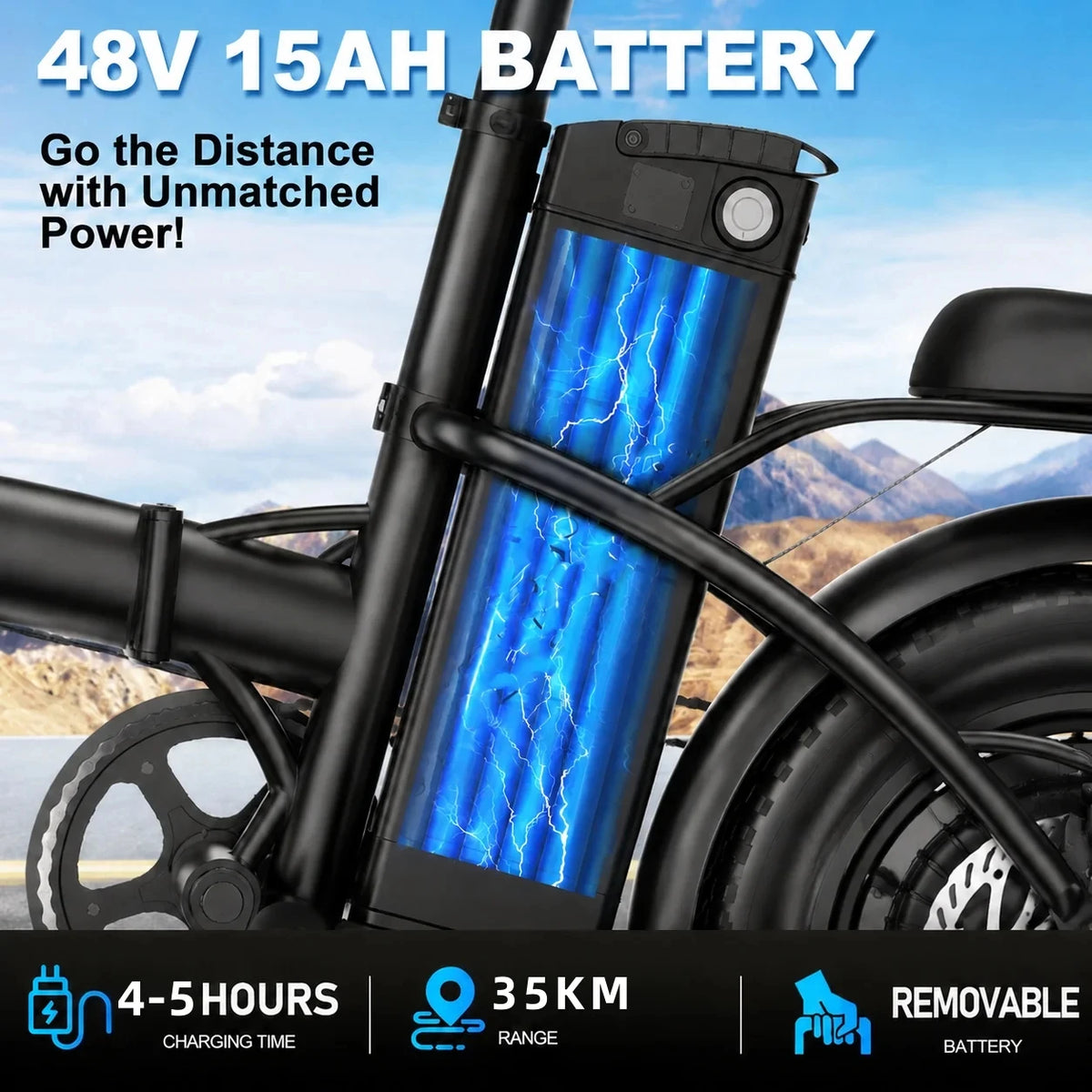 Foldable Electric Bike 500W 48V 60Km Range For Adults