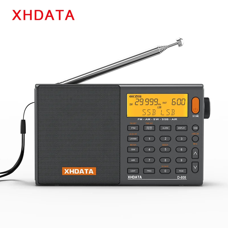 XHDATA D808 Portable Multiband AM FM MW Shortwave Radio Receiver