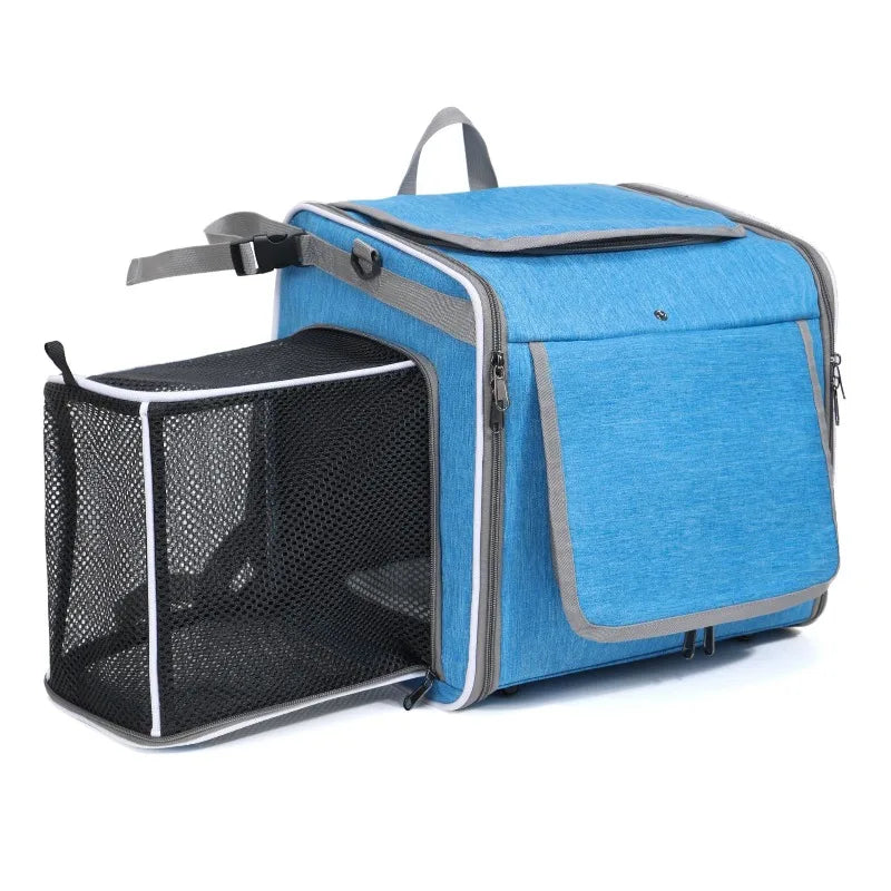 Expandable Cat Carrier Backpack For Travel And Outdoor Pet Transport