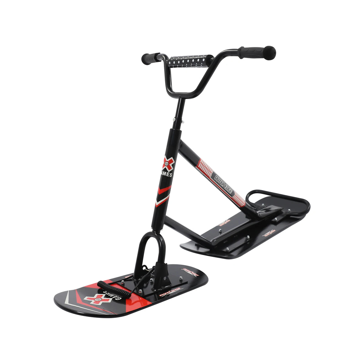 Snow Scooter With Dual Skis And 360 Degree Steering