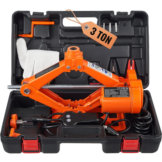SucceBuy Electric Scissor Car Jack Kit With Impact Wrench For Tire Changes
