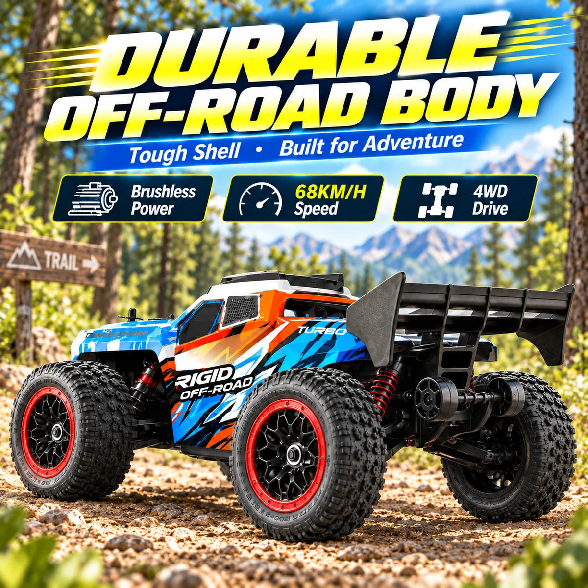 ZNLYRION Brushless RC Truck With Full Metal Gear Differential