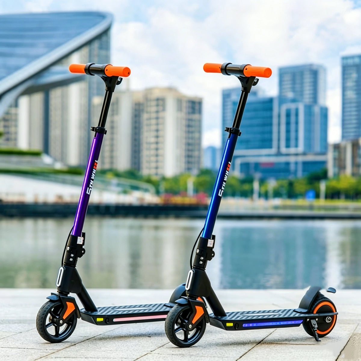 5TH WHEEL Kids Foldable Electric Scooter With 130W Motor