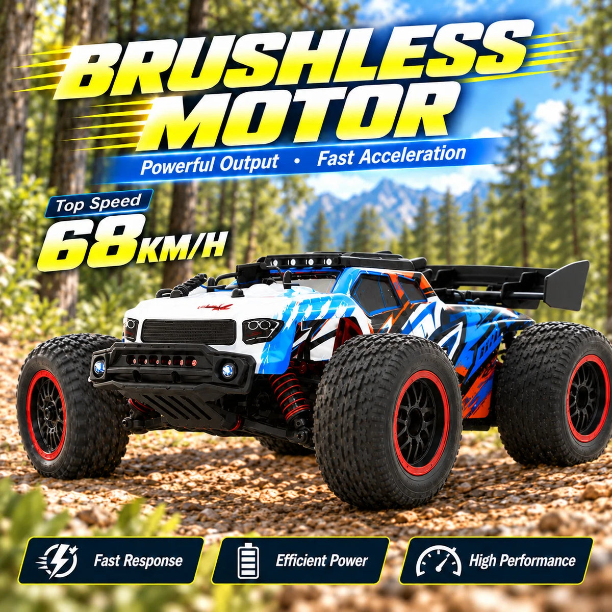 ZNLYRION Brushless RC Truck With Full Metal Gear Differential