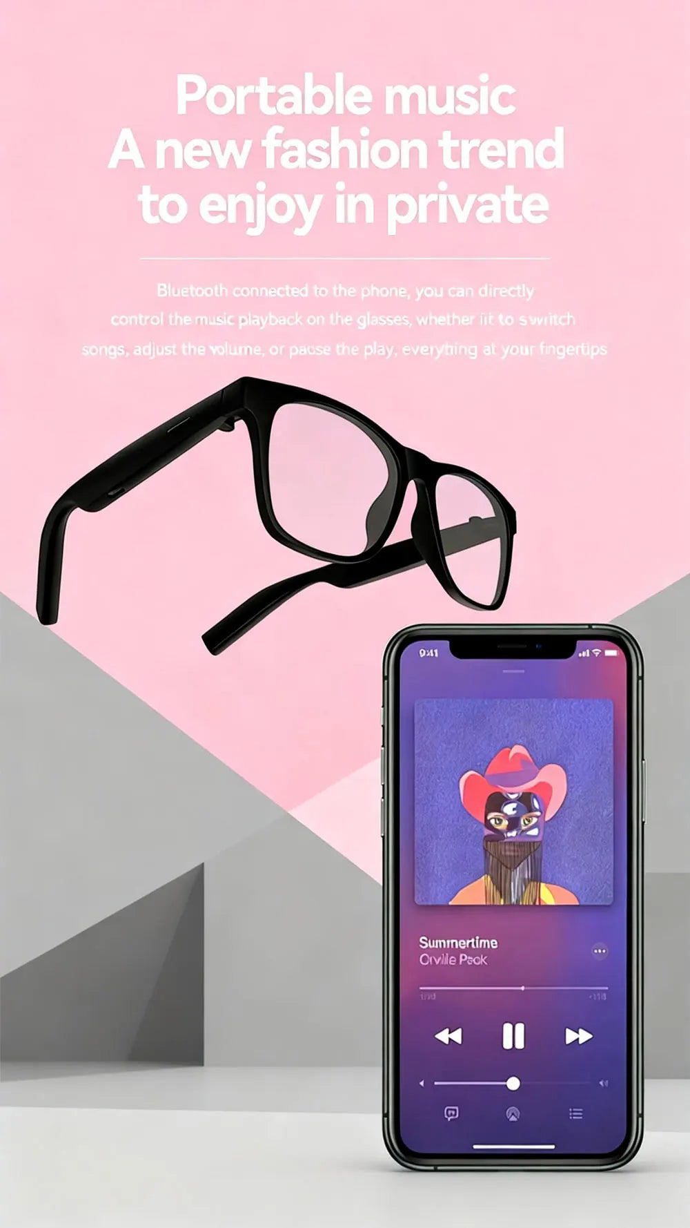 2026 AI Shooting Smart Glasses Video Recorder Voice Assistant Music Bluetooth Connectivity Anti Blue-Light D11 Plus Sunglasses