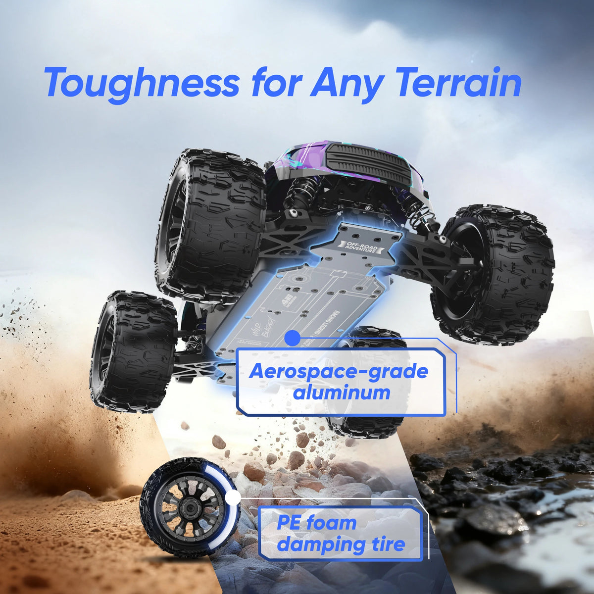 JIUSI Brushless 4WD Remote Control Off Road Racing RC Truck