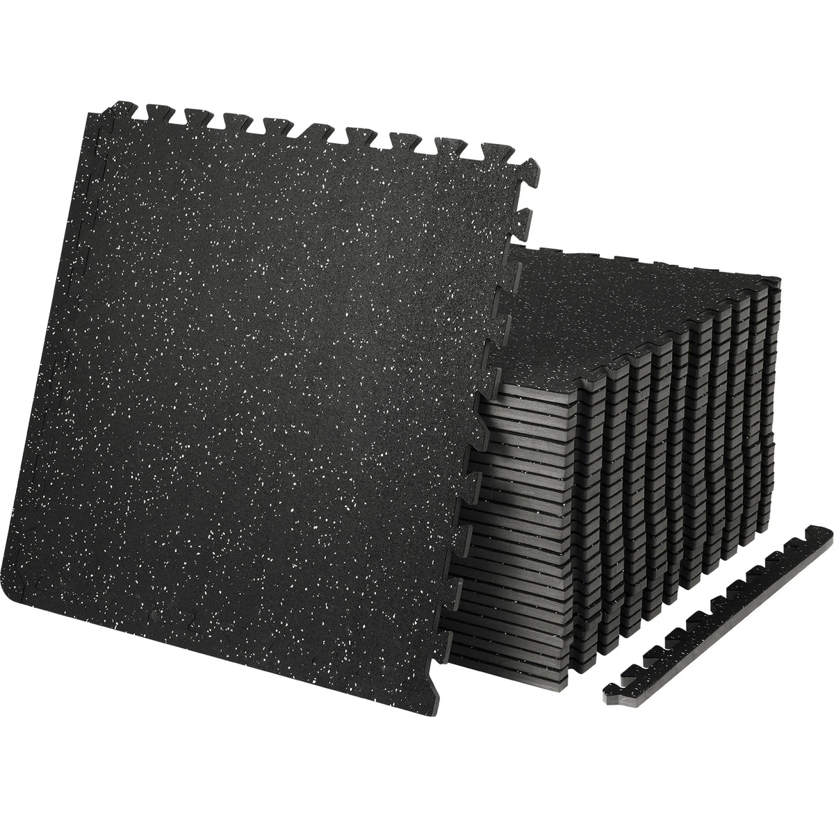 SucceBuy Interlocking Gym Floor Mats Eva Foam Rubber Top Workout