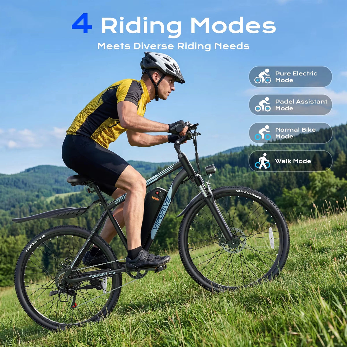 VIPDRIVE Defier 1.1 Adult Electric Mountain And Road Bike