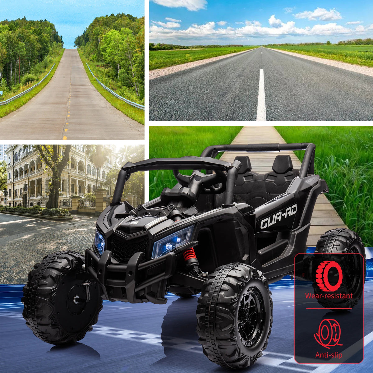 HiMISS Kids Ride On UTV With Remote Control And Dual Motor