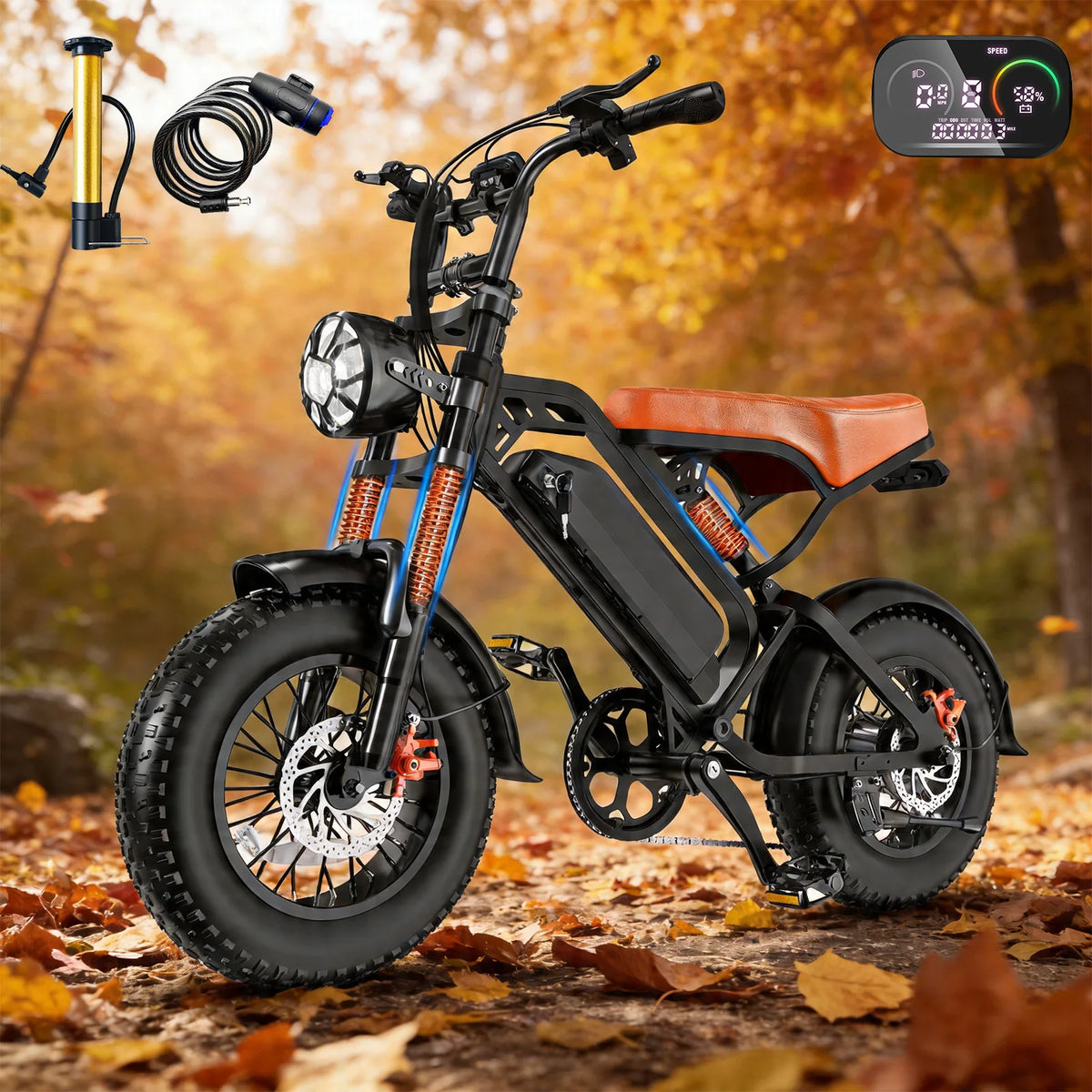 FURIDER All Terrain Electric Bicycle With 1200W Peak Motor