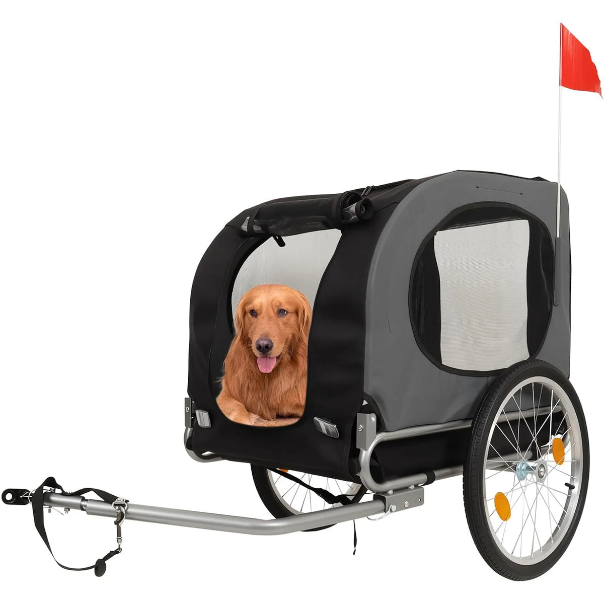 HiMISS Dog Bike Trailer And Jogging Stroller With Ventilated Cabin