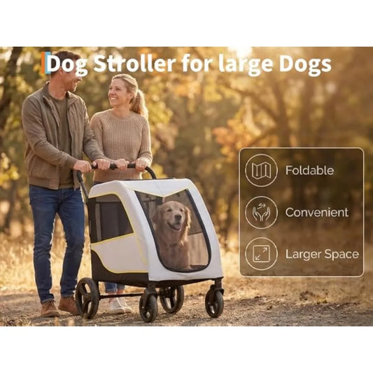 Garvee Foldable Breathable Pet Stroller for Dogs and Cats