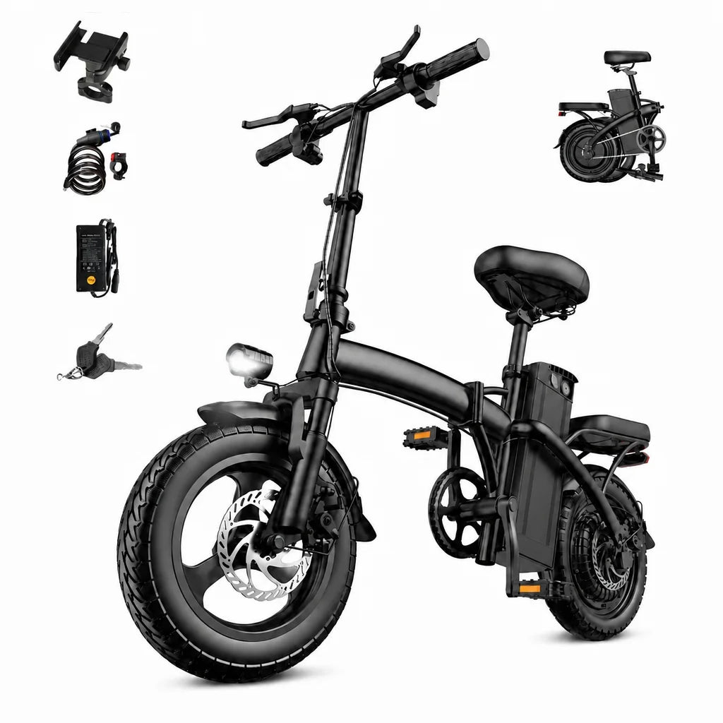 Foldable Electric Bike 500W 48V 60Km Range For Adults
