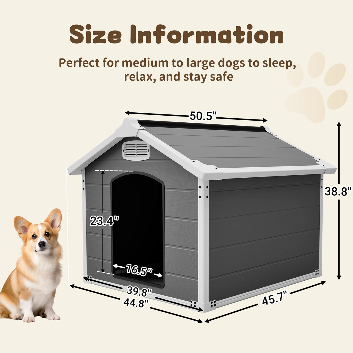 Heavy Duty Waterproof Large Dog House For Indoor Outdoor Use