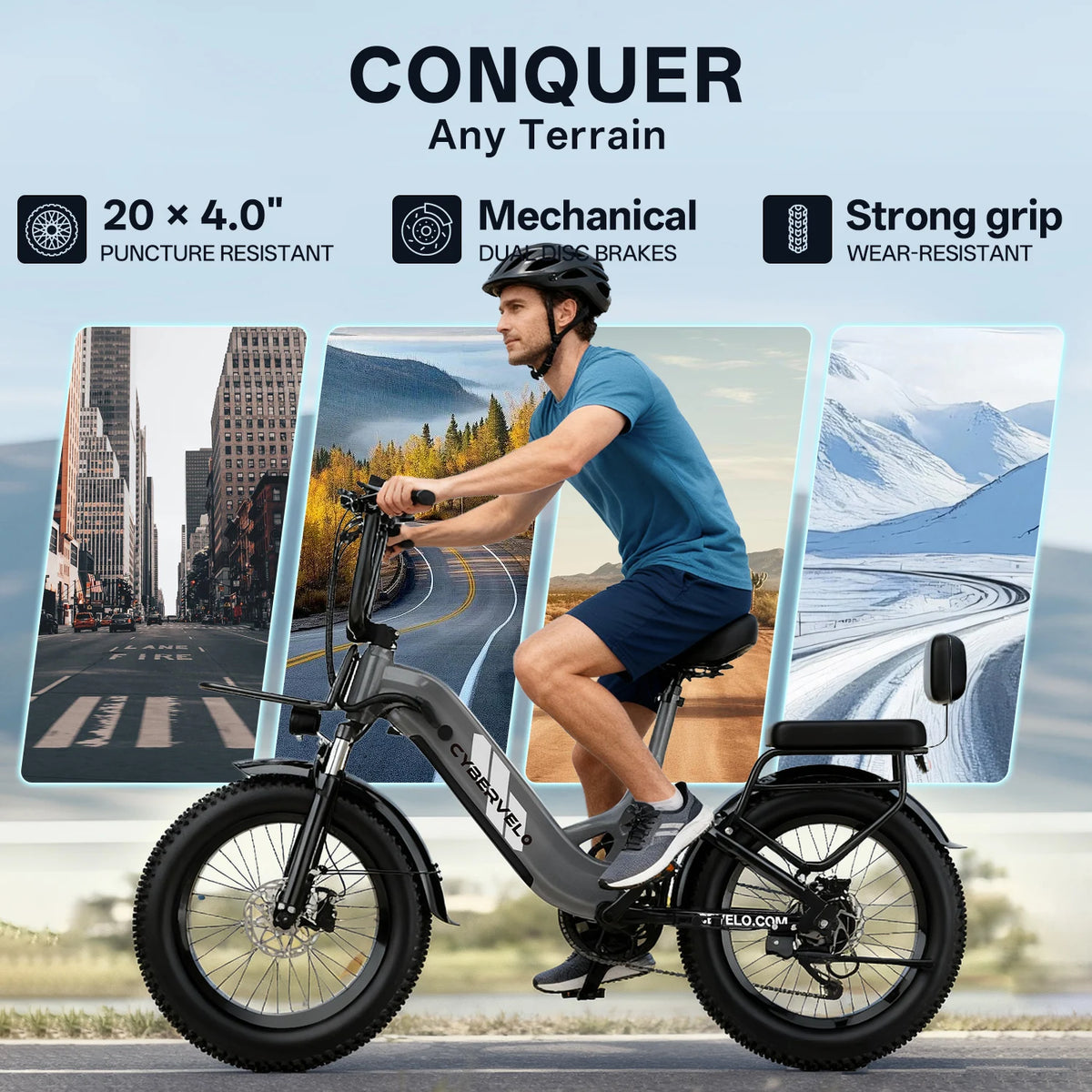 Cybervelo Electric Bike Step Through Commuter With Long Range Battery
