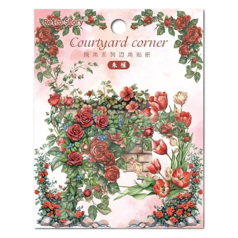 Floral PET Stickers for DIY Journals Scrapbooks and Albums
