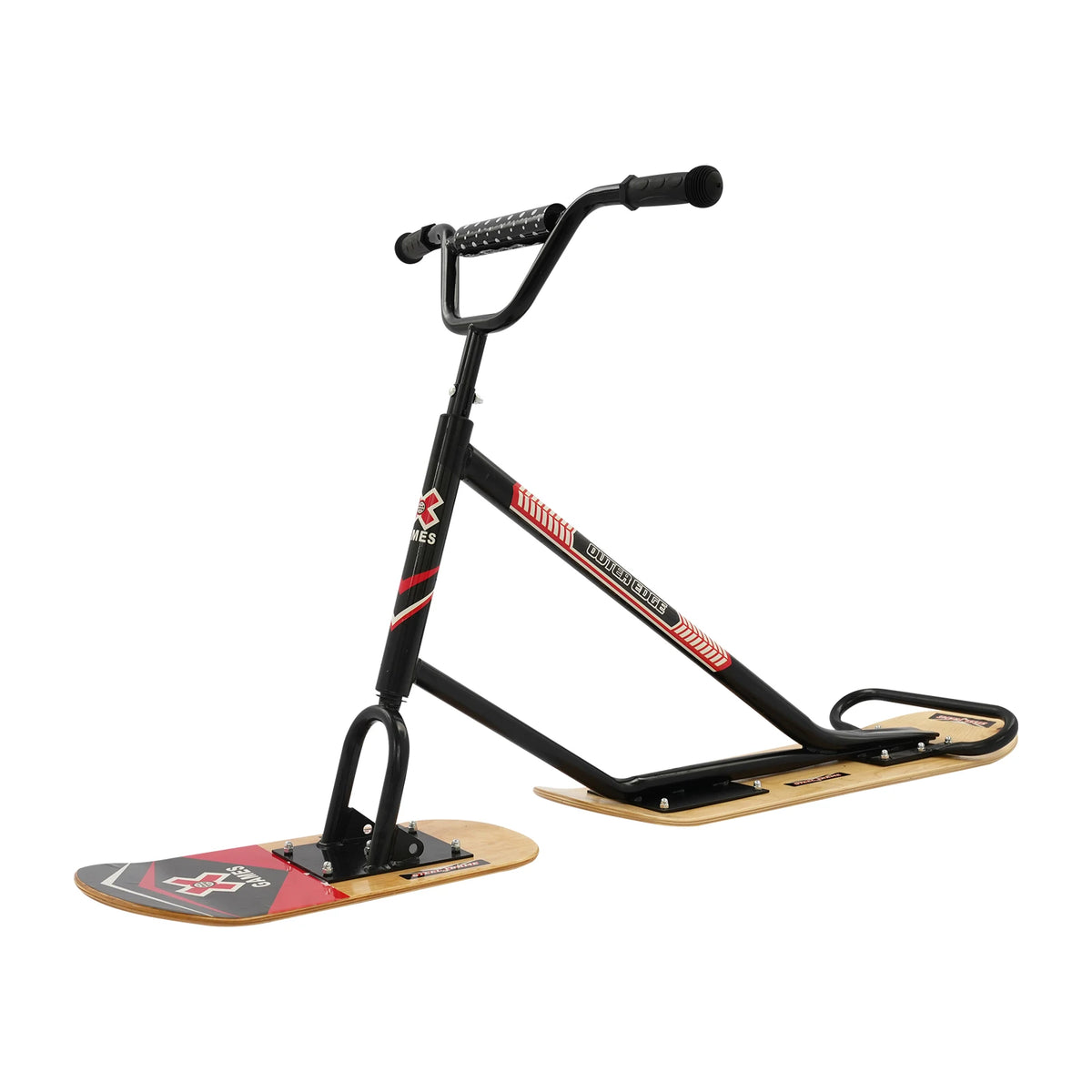 Snow Scooter With Dual Skis And 360 Degree Steering