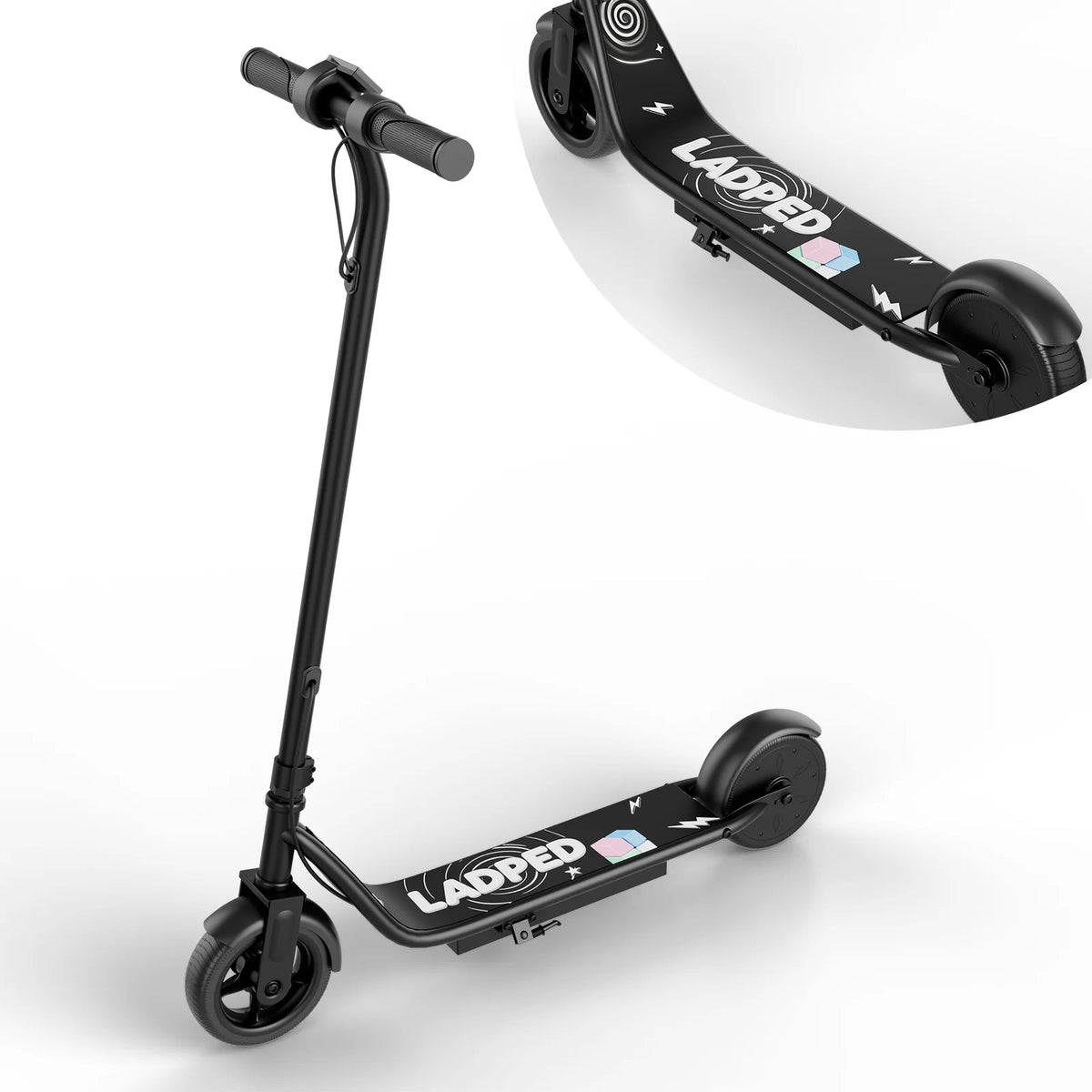 Ladped Kids Electric Scooter With Three Speed Modes Extended Range