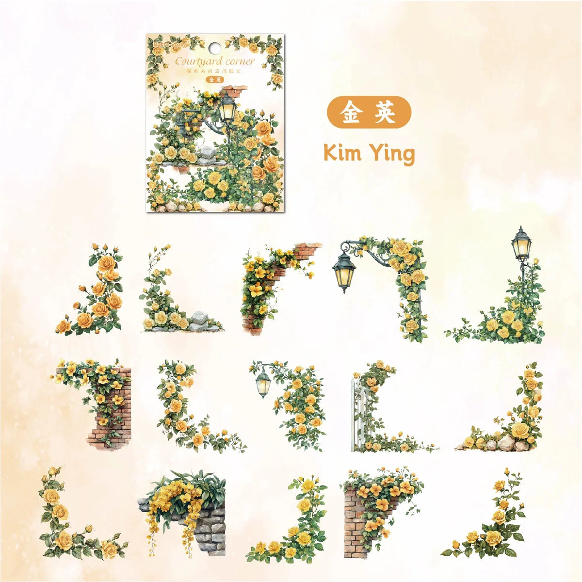 Floral PET Stickers for DIY Journals Scrapbooks and Albums