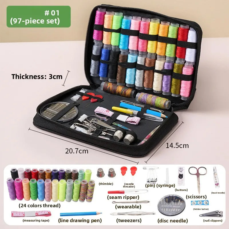 Complete Sewing Kit With Threads Needles Scissors And Accessories