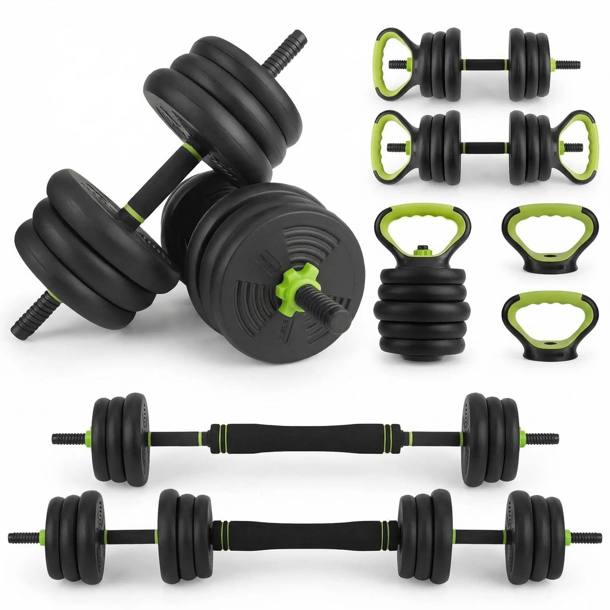 Adjustable Dumbbell And Barbell Weight Set For Home Gym Fitness