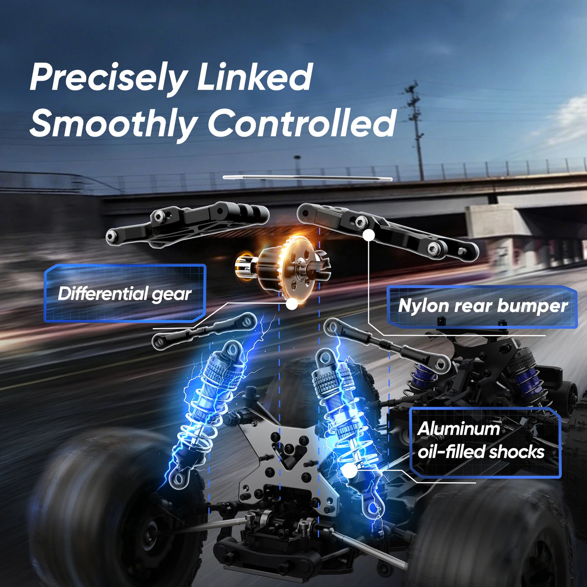 JIUSI Brushless 4WD Remote Control Off Road Racing RC Truck